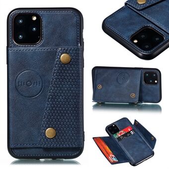 PU Leather Coated TPU Cover [Built-in Vehicle Magnetic Sheet] for iPhone 12 Pro Max 6.7-inch