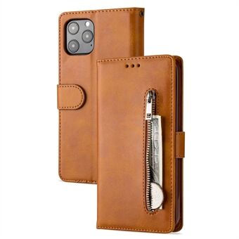 Vetoketjullinen tasku nahkainen lompakkokotelo iPhone 12 Pro Max 6,7 Stand
