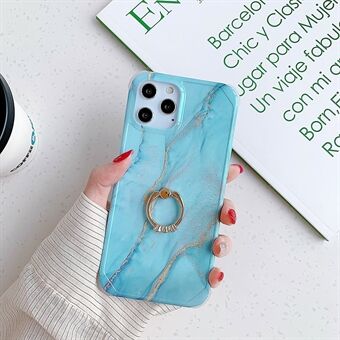 Marmori kuvio IMD Puhelin Ring Kickstand TPU Shockproof iPhone 12 Pro Max