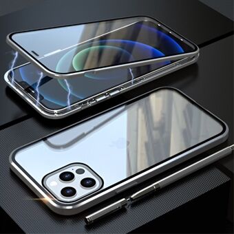 LUPHIE kaksipuolinen magneettinen metallirunkoinen karkaistu lasi matkapuhelinkotelon kansi iPhone 12 Pro Max -kotelolle