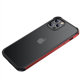 SULADA Täysin suojattu silikoni + akryyli + metallinen pudotuksenkestävä hybridikotelo iPhone 12 Pro Max -puhelimelle