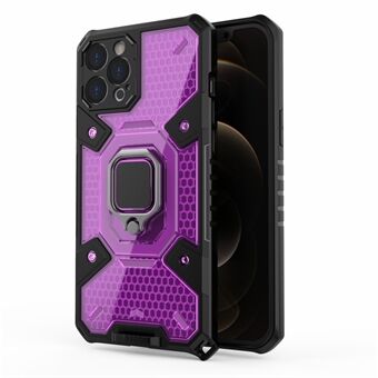 Kickstand Design PC + TPU-hybridipuhelimen kotelon kuori, sisäänrakennettu magneettipidike iPhone 12 Pro Maxille