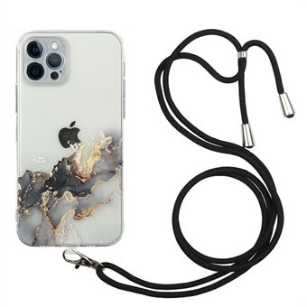 Marmorikuvio joustava TPU-suojakuori iPhone 12 Pro Max -puhelimelle