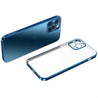 SULADA Natural Color -sarjan pudotuksenkestävä galvanoitu putoamisen estävä TPU-kotelo matkapuhelimen suojakuorelle iPhone 12 Pro Max 6,7 tuumalle