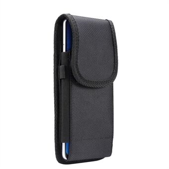 Universal Clip Oxford kankaalla riippuva vyötärölaukku korttikotelon tasku Miesten matkapuhelinlaukku 6,4-6,5-6,9 tuuman älypuhelimille - musta