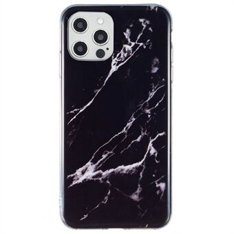 IPhone 12 Pro Max 6,7 tuuman pehmeä TPU-kotelo Tyylikäs marmorikuvioinen IMD suojaava puhelimen takakansi