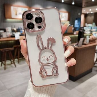 IPhone 12 Pro Max 6,7 tuuman Scratch Cute Rabbit -puhelinkotelolle Kirkas TPU-suojakuori linssikalvolla