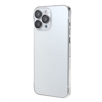 IPhone 12 Pro Max:lle kehyksetön puhelinsuojus, kova PC:n läpinäkyvä puhelinkotelo lasilla linssisuojalla