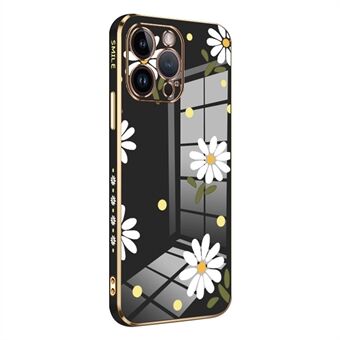 RZANTS iPhone 12 Pro Max -puhelimen pudotuksenkestävälle kotelolle kukkakuvioinen galvanoitu TPU-kuori