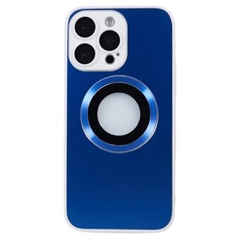 Magneettinen kotelo iPhone 12 Pro Maxille, Logo View Alumiiniseos +TPU AG Mattapuhelimen suojus linssisuojalla