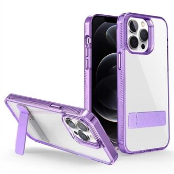 Style G iPhone 12 Pro Max Kickstand -puhelinkotelolle putoamaton TPU + akryylikirkas puhelimen kansi