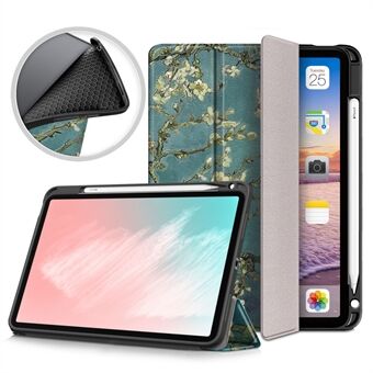 Kuviotulostus PU-nahasta kolminkertainen kynäpaikka tabletin kannen kanssa Apple iPad Air (2020) / iPad Air 4 / iPad Air (4. sukupolvi)