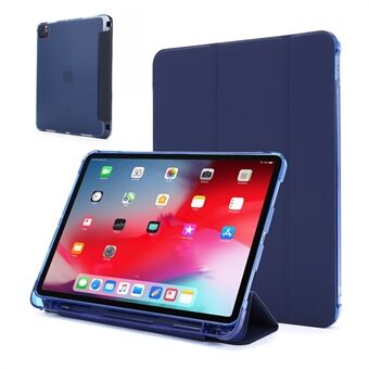 Kolminkertainen Stand nahkalaukku kynän aukolla iPad Air (2020) -tabletin kuoreen