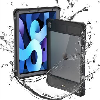 PC + TPU-suoja Vedenkestävä kotelo Läpinäkyvä takakansi iPad Airille (2020)