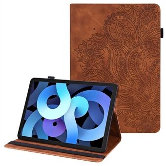 Kukkakuvioinen nahkainen tablet- Stand kansi automaattisella herätys-/lepotilatoiminnolla ja korttiteline iPad Airille (2020)