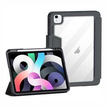 PU-nahkainen tablettikotelo iPad Airille (2020) / (2022) Origami Stand Smart Cover kynäpaikalla - musta