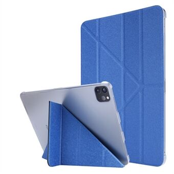 Silk Texture Leather Smart Tablet Cover Origami Stand Shell 12,9 tuuman iPad Pro (2021)