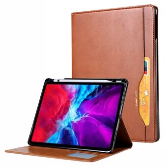 PU-nahkainen taitettava Stand Lompakon tabletin takakansi kynätelineellä ja korttitelineellä iPad Pro 12,9 tuumaa (2021)
