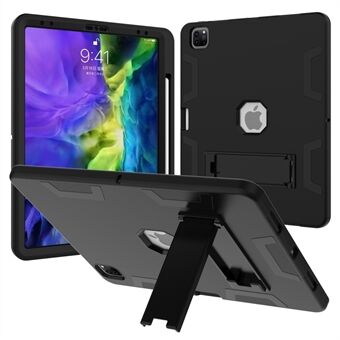Tablet-kotelo iPad Pro 12.9 (2022) / (2021) / (2020) / (2018), silikoni + PC Kickstand suojaava tablettikotelo