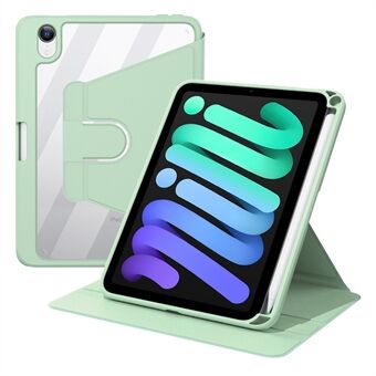 360 astetta pyörivä Scratch kotelo PU- Stand tabletin kansi kynätelineellä iPad minille (2021)