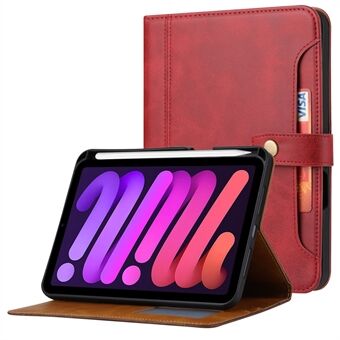 Useita korttipaikkoja Design Auto Wake / Sleep PU-nahkainen tablettikotelo Stand ja lompakolla iPad minille (2021)