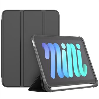 Kolminkertainen Stand Auto Wake / Sleep PU-nahkainen tabletin suojakuori kynäpaikalla iPad minille (2021)