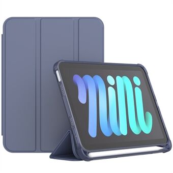Kolminkertainen Stand Auto Wake / Sleep PU-nahkainen tabletin suojakuori kynäpaikalla iPad minille (2021)
