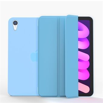 Kolminkertainen Stand Design Pudotuksenkestävä PU-nahkakuori, sisäinen TPU-tabletin kotelo iPad minille (2021)