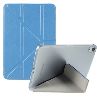 Silk Texture Origami Stand PU-nahkakuori + kova PC:n takapaneelin tabletin suojakuori iPad minille (2021)