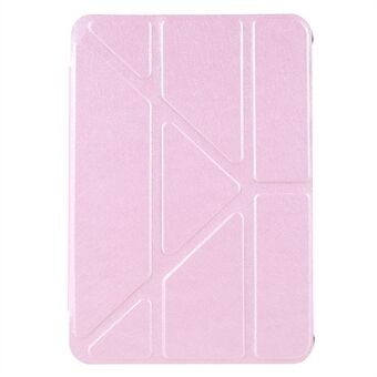 Silk Texture Origami Stand PU-nahkakuori + kova PC:n takapaneelin tabletin suojakuori iPad minille (2021)