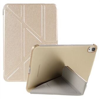 Silk Texture Origami Stand PU-nahkakuori + kova PC-takapaneeli tabletin suojakuori iPad minille (2021)