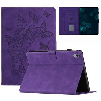 Card Slot nahkainen tablettikotelo iPad minille (2021), painettu Butterfly tablettitelineen Stand