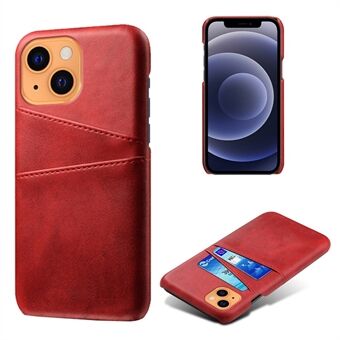 KSQ Leather Hardcover iPhone 13 w / korttitelineet - Red