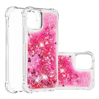 Luxury Fashion Design Liikkuva Shiny Quicksand GlitterClear Pehmeä TPUProtective Suojakuori iPhone 13 6,1 tuumalle