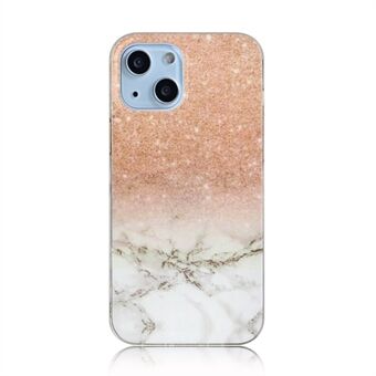 Marble Texture Frosted IMD-sarjan Scratch ohut TPU-takakuori iPhone 13 6,1 tuumalle