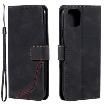 002-sarjan värisuojattu tyylikäs nahkainen kuori lompakolla ja hihnalla iPhone 13:lle