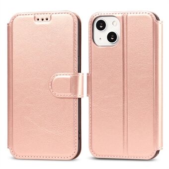 Monipuolinen suojaus PU-nahkainen Stand kotelo Lompakkokuori iPhone 13 - Rose Gold