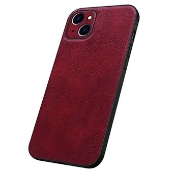 SULADA PC + TPU + PU nahkainen puhelimen suojakuori, erityinen tarkka leikkausmuotoilu iPhone 13 - Red
