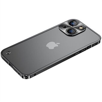 Karkaistu lasi + metallihybridikotelo Iskunkestävä matta matkapuhelinkuori iPhone 13 6,1 tuumalle