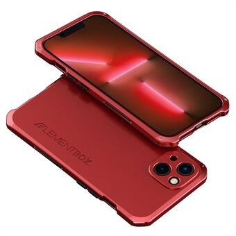 IPhone 13:lle 6,1 tuuman PC + Metal Edge Phone Takakotelo 3-osainen Design Iskunkestävä suojakuori