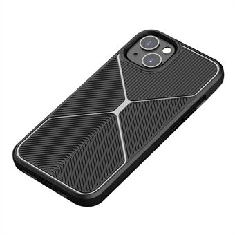 VISEAON iPhone 13:lle 6,1 tuuman putoamisenkestävä turvatyyny Design TPU suojakotelo, X Design liukastumista estävät nauhat matta puhelimen suojus
