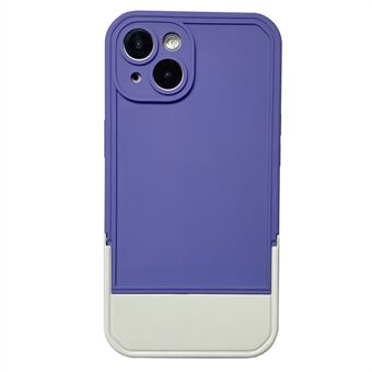 IPhone 13:lle, 6,1 tuuman pudotuksenkestävä TPU-kotelo, pohja piilotettu jalustan väriliitos matkapuhelimen takakansi