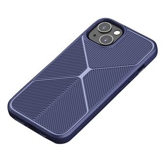 IPhone 13:lle 6,1 tuuman matta TPU-kuori, pudotuksenkestävä turvatyyny Design X Design liukuestenauhat puhelimen suojakuori