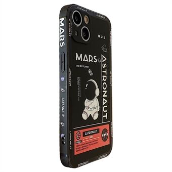 IPhone 13:lle 6,1 tuuman Mars Astronaut Pattern -pehmeä TPU-puhelinkotelo, tarkka leikkaussuoja