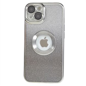 IPhone 13 Galvanoitu puhelinkotelo CD Vein Logo Hole Glitter TPU-suojus kameran linssisuojalla