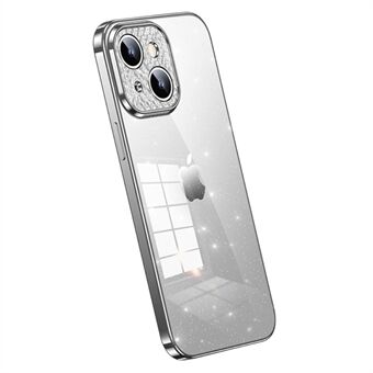 SULADA Galvanoitu puhelinkuori iPhone 13:lle, kimalteleva tekojalokivi Decor pehmeä TPU-suojus