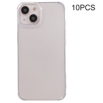 10 kpl 0,8 mm Erittäin ohut vesileimaton kotelo iPhone 12:lle, TPU-paksutetut kulmat läpinäkyvä puhelimen kansi