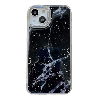 IPhone 13:lle Epoksi Kova Akryyli + TPU-puhelimen kuori Galvanoitu marmorikuvio hopeafoliopuhelinkotelo