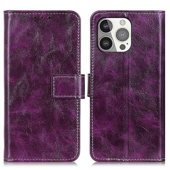 Crazy Horse Texture Vintage Style Wallet PU-nahkainen puhelimen Pro iPhone 13 pro - Purple