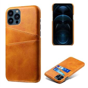 KSQ Leather Hardcover iPhone 13 Prolle korttitelineillä - Orange